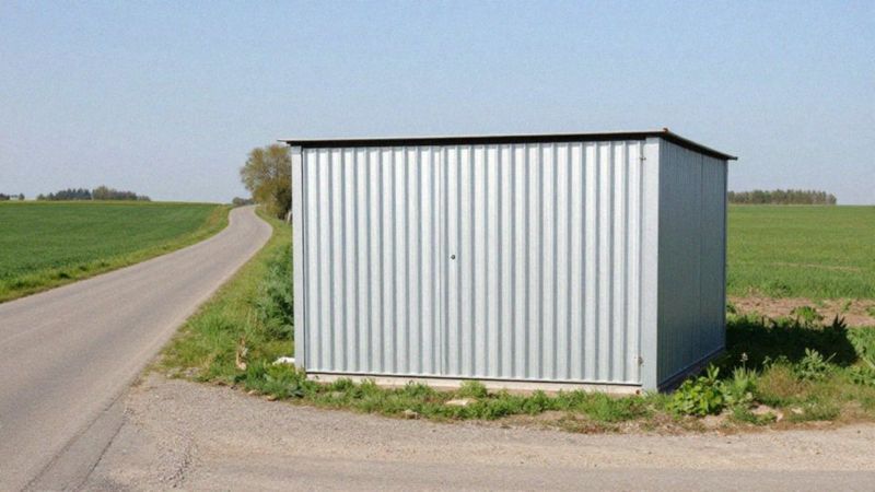 Jak daleko od drogi gminnej musi stać garaż blaszany?